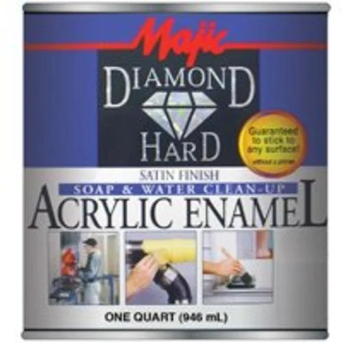 Majic 8-1520-2 1-Quart Satin White DiamondHard Water Based Acrylic Enamel