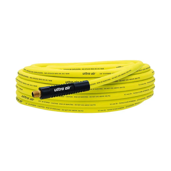 Amflo 575-50A Ultra Air Yellow Hybrid Air Hose 3/8" x 50' 300 PSI Heavy Duty