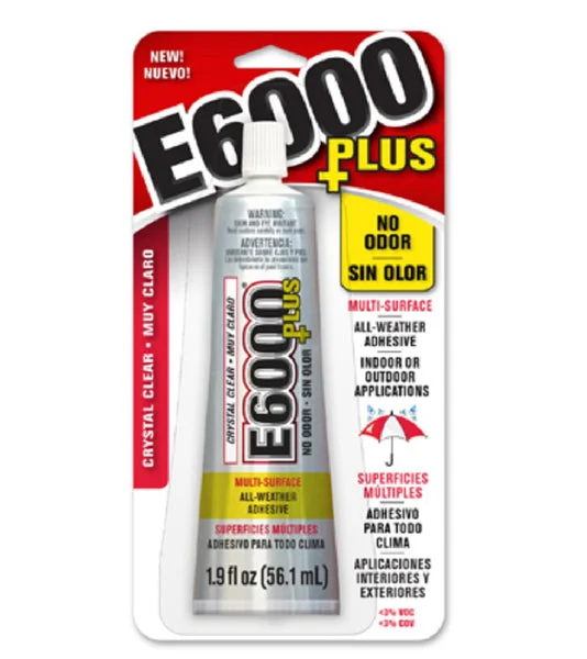 E6000 Plus 570120 All-Weather Adhesive 1.9 Oz for Heavy Duty Repairs