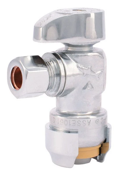 SharkBite 23036LFA4 Push to Connect Angle Stop Valve 1/2 x 1/2 Inch