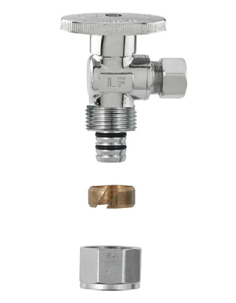 Plumb Pak PP2886EZ Quarter Turn Angle Valve Chrome Plated