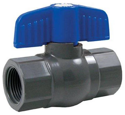 Homewerks VBVP80B7B PVC Schedule 80 Threaded Ball Valve 1-1/2 Inch Gray