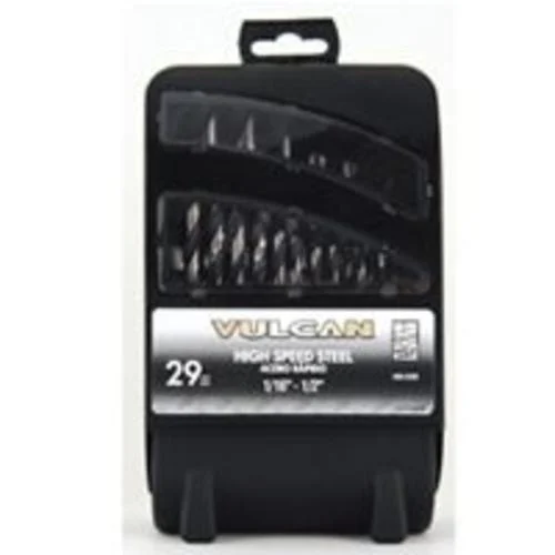 Vulcan 241040OR Rdc Shank Bit Set 1/16-0.5 Inch 29 Piece Drill Bit Kit