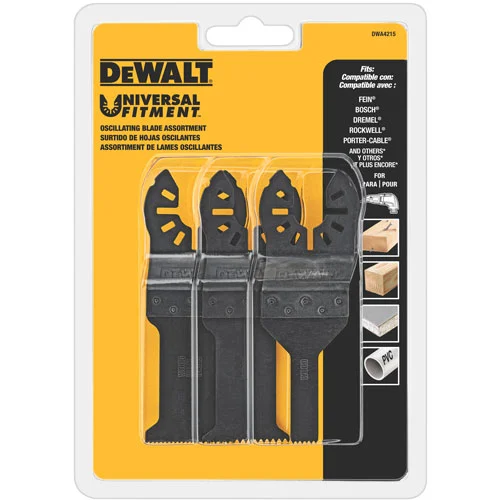 DeWalt DWA4215 Oscillating Blade Set 3-Piece for Various Materials