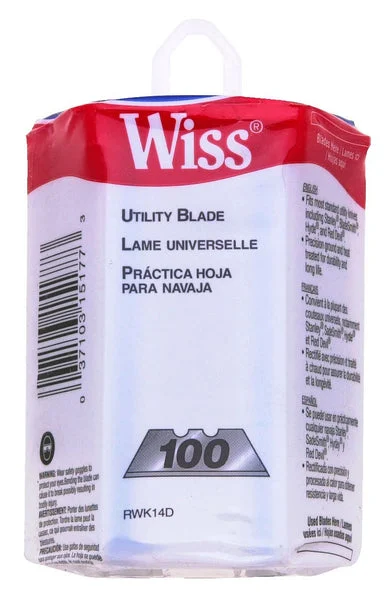 Wiss RWK14D Utility Knife Blade Dispenser 100 Pack for Precision Cutting