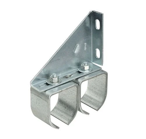Stanley 193904 Galvanized Double Round Rail Brackets for Fencing and Railings