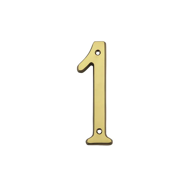 National Hardware N207-175 V1902 #1 House Numbers Solid Brass 6 Inches