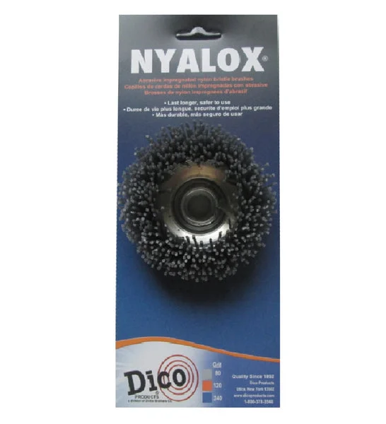 Dico 7200004 Nyalox Cut Brush 3 Inch 80 Grit for Heavy Duty Cleaning