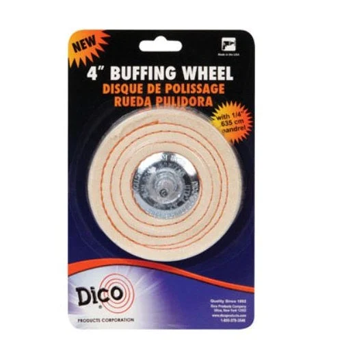 Dico Products 527-41-4M Mounted Buffing Wheel 4 Inch for Polishing and Grinding