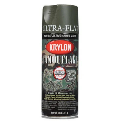 Krylon K04293777 Camouflage Spray Paint 11 Oz Olive for Outdoor Use