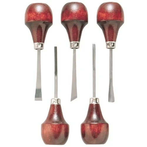 General 1293 5-Piece 5" Carving Tool Set for Woodworking