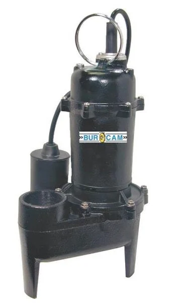 Bur Cam 400504/400505 Sewage Pump 3060 GPH Cast Iron High Capacity Sewage Pump