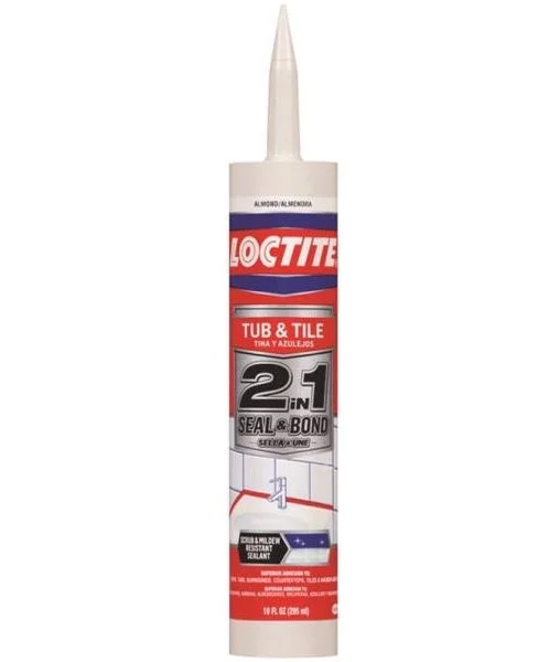 Loctite 2154752 2-In-1 Seal & Bond Tub & Tile Adhesive Caulk 10 Oz