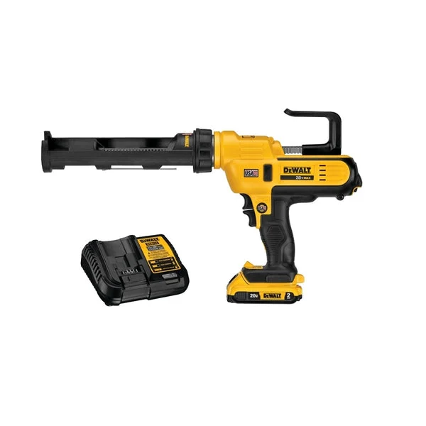 DeWalt DCE560D1 Cordless Caulk Adhesive Gun Kit Black/Yellow 20 Volt for Professional Use