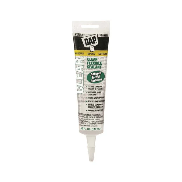Dap 18387 Clear Flexible Sealant 5 Oz for Windows and Doors