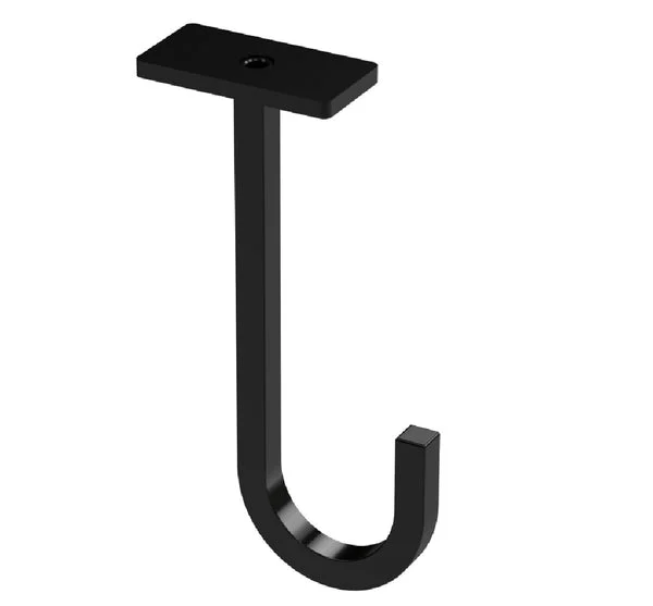 National Hardware N275-510 Black Extended Ceiling Hook for Garage Storage Hanging