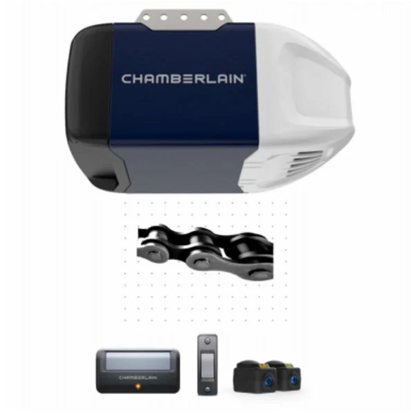 Chamberlain C2102 Chain Drive Garage Door Opener 1/2 HP Durable Quiet Motor