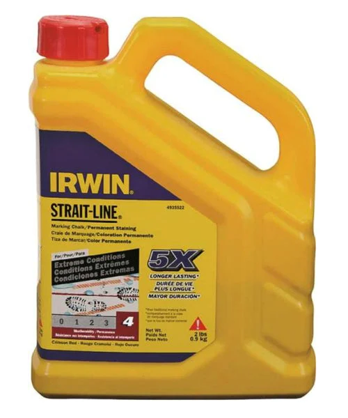 Irwin 4935522 Permanent Marking Chalk Refill 2 Lb Crimson Red