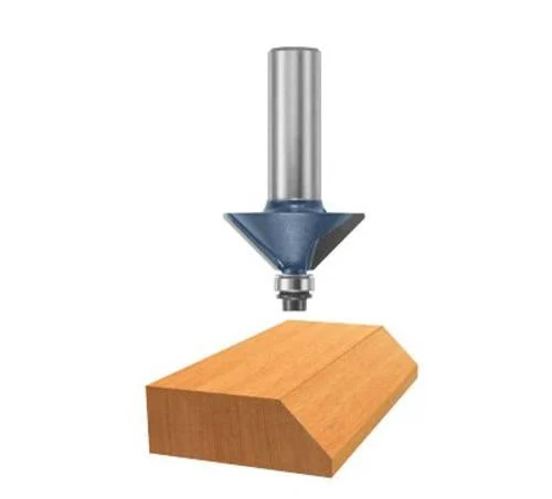 Bosch 85298MC Carbide Tipped Chamfer Bit 45 Degree for Precision Woodworking