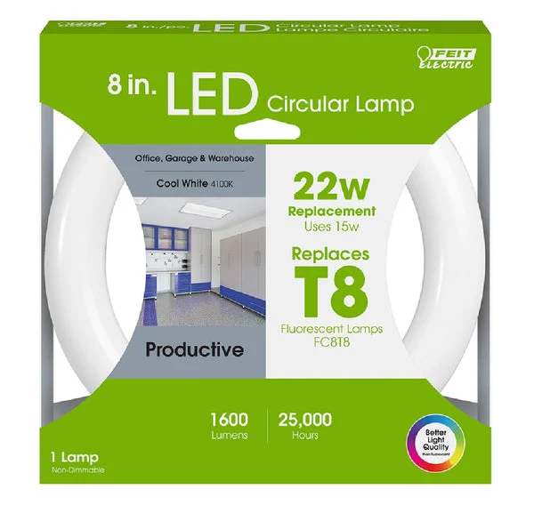 Feit Electric FC8/840/LED Fluorescent Circular LED Bulb Cool White Energy Saving