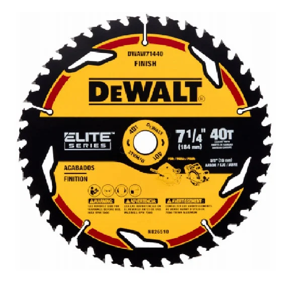 DeWalt DWAW71440 7-1/4 Inch 40-Tooth Circular Saw Blade for Smooth Cuts