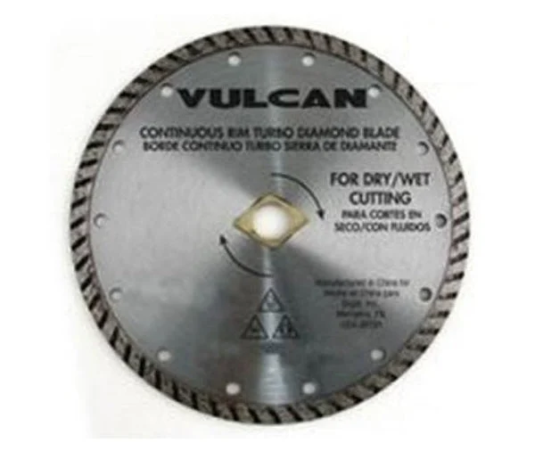 Vulcan 934161OR Turbo Continuous Rim Circular Saw Blade 10 Inch Diameter for Fast Cutting