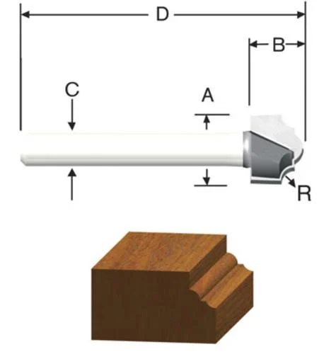 Bosch 23126 Router Bit 1/2 Inch Classical for Woodworking Projects