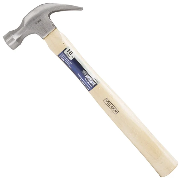 Vulcan JL20016 Curved Claw Hammer with 13-Inch Wood Handle 16 Oz