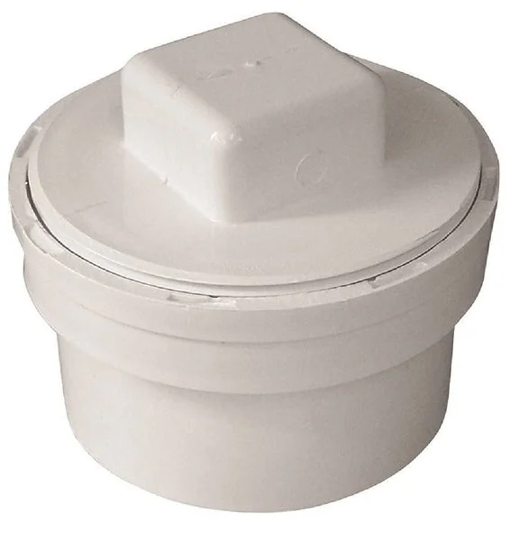 Genova 414274BC Fitting Cleanout with Threaded Plug 4 Inch for Drain Access