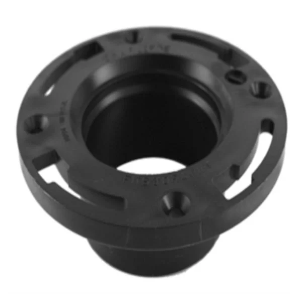 Charlotte Pipe ABS-00800K-0600HA ABS DWV Closet Flange Hub End 4 Inch x 3 Inch Black