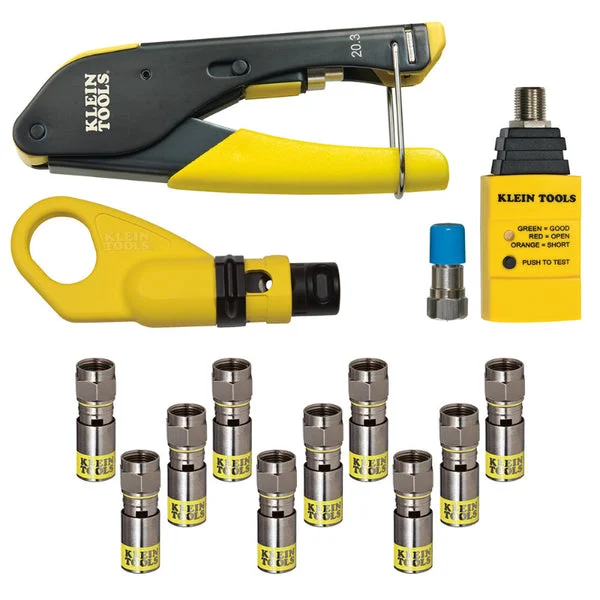 Klein Tools VDV002-818 Coax Installation and Testing Kit for Professional Technicians