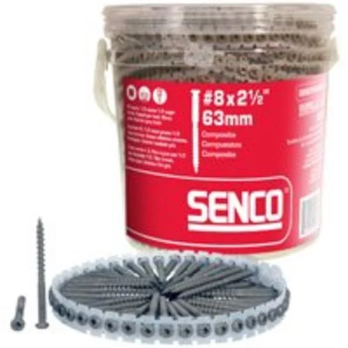 Senco 08S250W596 2-1/2 Inch Collated Composite Screws with 8 Shank