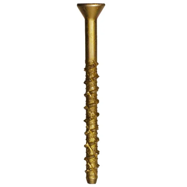 GRK 57156 Caliburn Concrete Flat Head Gold Screws #1/4 x 2-1/4" Construction Fasteners