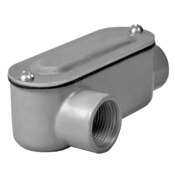 Taymac RLR050 Type LR Threaded Oval Conduit Body Oval 1/2 Inch Electrical Fitting