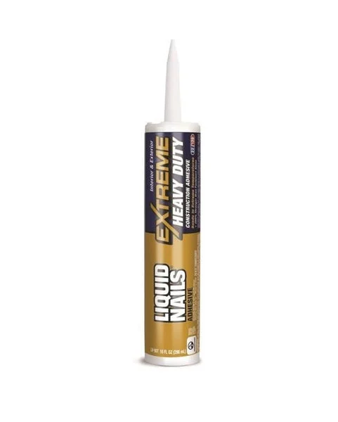 Liquid Nails LN-907 Heavy Duty Construction Adhesive 10 Oz High Strength Bonding for Wood Metal Concrete