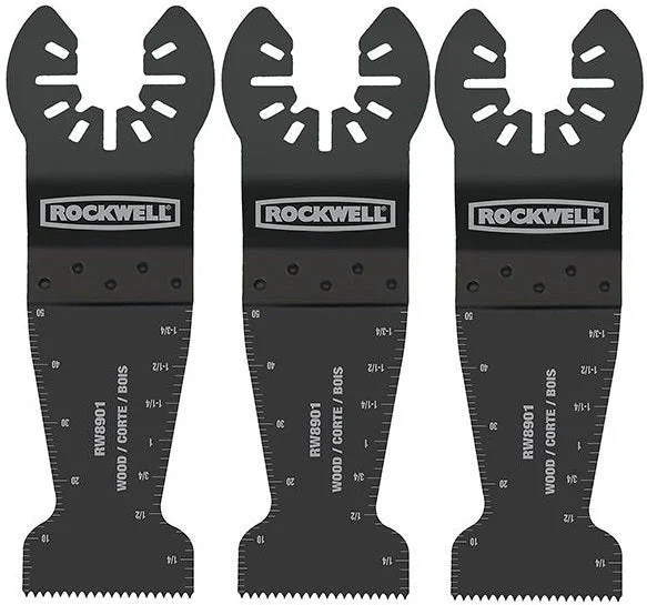 Rockwell RW8901.3 Sonicrafter Universal End Cut Blades 1-3/8 Inch 3 Pack