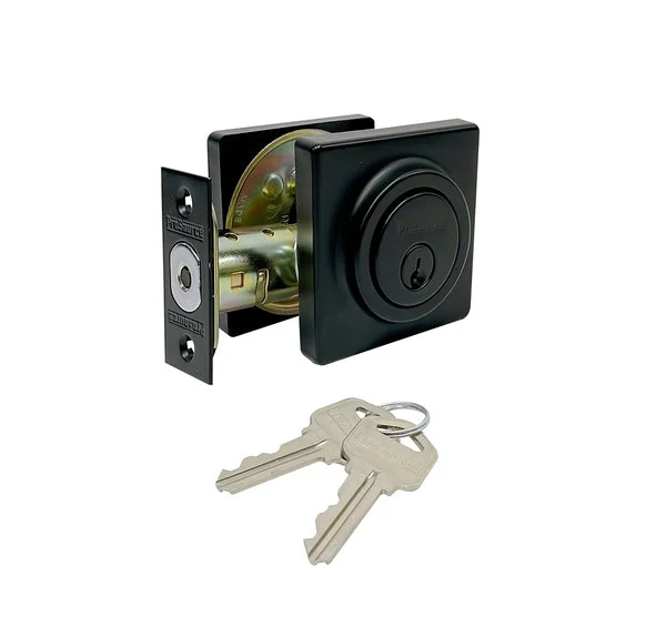 ProSource DD9X92-SP5V24 Matte Black Double Cylinder Deadbolt for Exterior Doors