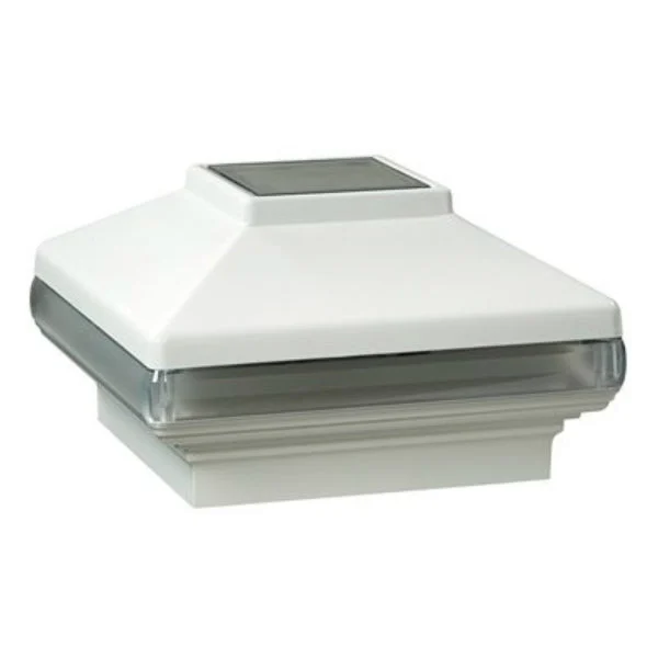 Deckorators 141774 Traditional Solar Versa Post Cap White 4 x 4 Inch