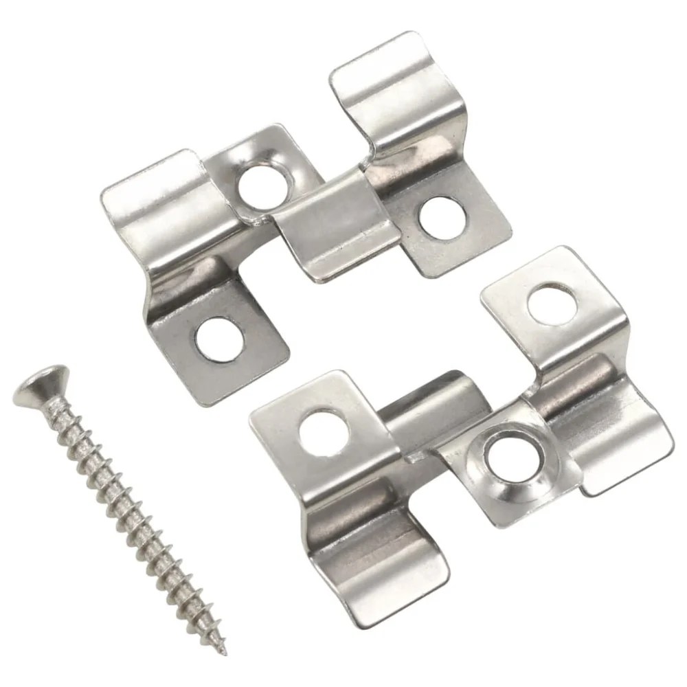 100 pcs Decking Clips with 200 Screws Stainless Steel for Outdoor Deck Construction