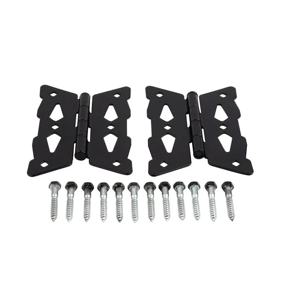 National Hardware N109-218 Decorative Butterfly Hinges Steel Black for Doors and Cabinets