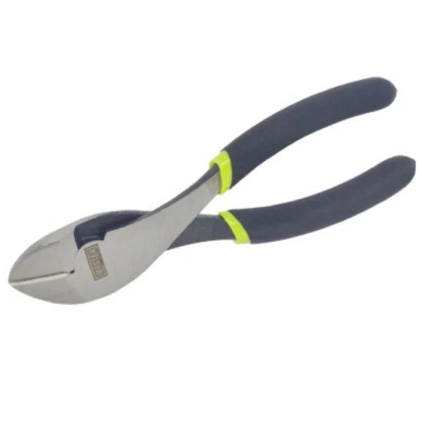 Master Mechanic 213185 7-Inch Angled Diagonal Cutting Pliers with Cushion Grip Handles