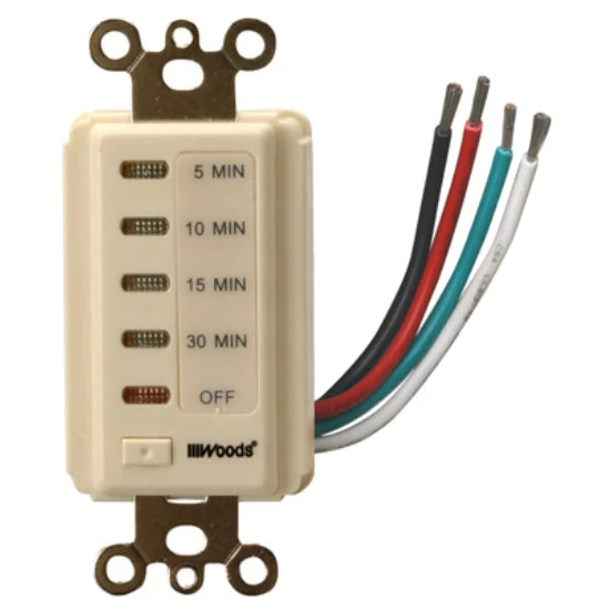 Woods In-Wall Digital 30 Minute Countdown Timer Light Almond
