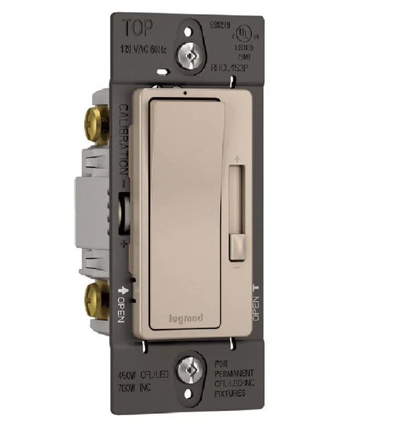 Legrand RHCL453PNICCV4 Radiant Slide Dimmer Switch 15 Amp for Home Lighting