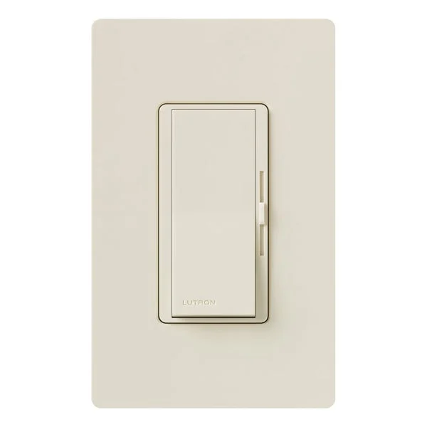 Lutron DVWCL-153PH-LA Diva CFL LED Single-Pole 3-Way Dimmer Light Almond