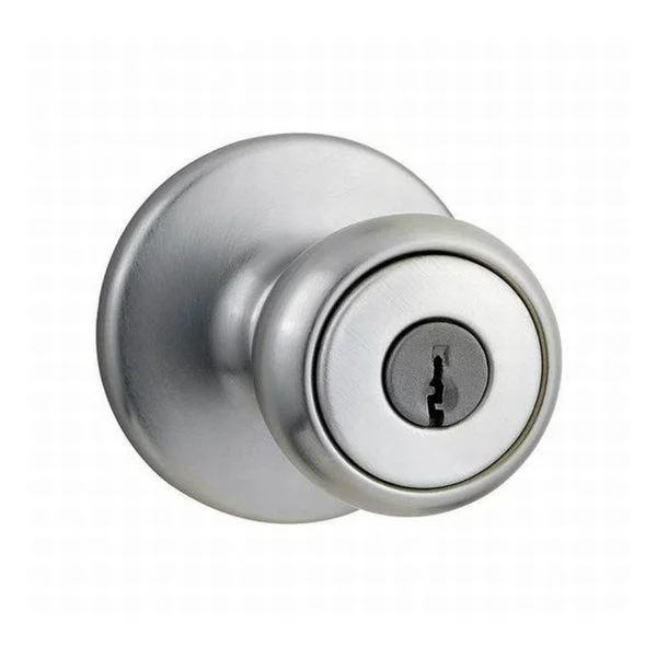Kwikset 400T26D6ALRCSK3V1 Tylo Entry Knob Lock Satin Chrome Finish