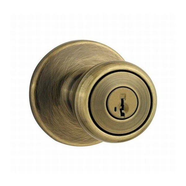 Kwikset 400T5RCALRCSK3V1 Tylo Entry Knob Antique Brass Finish