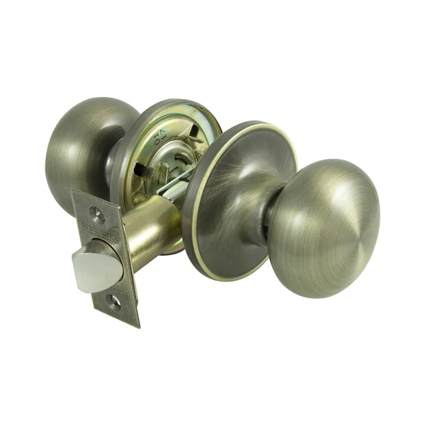 Prosource TF830V-PS Tubular Passage Knobset Antique Brass Door Hardware