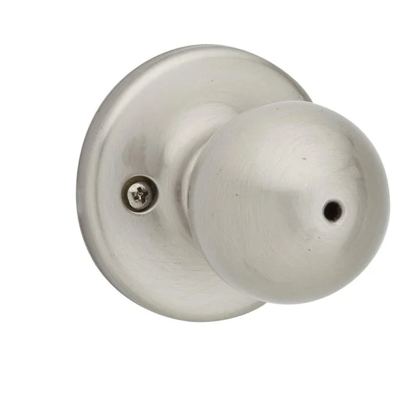 Kwikset 300P15-6ALRCSBX Polo Privacy Bed/Bath Ball Door Knob in Satin Nickel