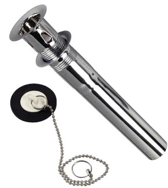 Danco 86782 Basin Drain With Stopper Steel Chrome 1-1/4 Inch x 5 Inch