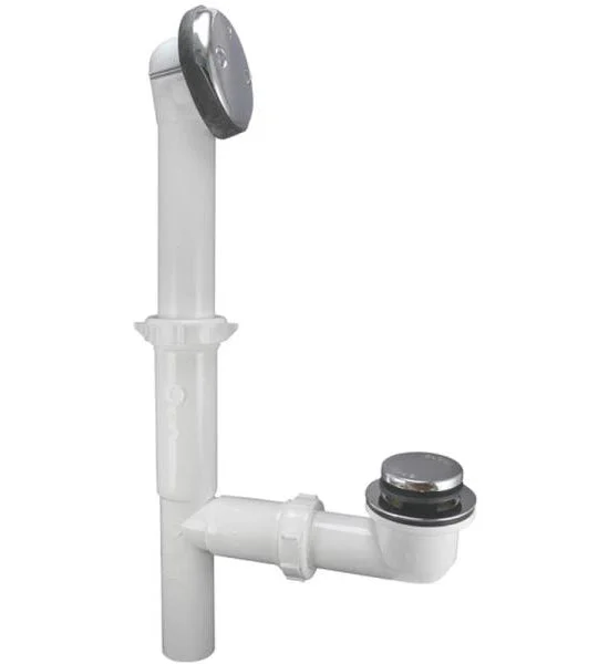 Plumb Pak 63WK Foot Lock Stop Style Bath Drain Chrome Finish